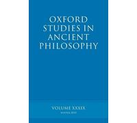 Brad Inwood Oxford Studies in Ancient Philosophy volume 39 (Tapa blanda)