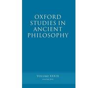 Brad Inwood Oxford Studies in Ancient Philosophy volume 39 (Tapa dura)