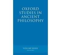 Brad Inwood Oxford Studies in Ancient Philosophy volume 39 (Tapa dura)