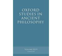 Brad Inwood Oxford Studies in Ancient Philosophy, Volume 44 (Tapa blanda)