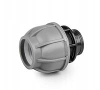 Bradas Conector de tubo de polietileno de 20 mm con rosca exterior de 3/4 pulgadas, sistemas de riego para invernaderos, agricultura