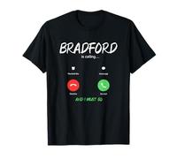 Bradford está Llamando y Debo IR a Inglaterra Viajando Camiseta