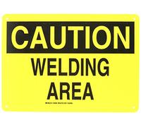 Brady 126094 química y señal de peligro, Legend"zona de soldar, altura de 10 cm, 14" peso, negro sobre amarillo