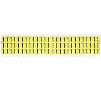 Brady 3410 - 1 - 1/2 "Altura, 11/32" Ancho, b-498 Repositionable vinilo gamuza, negro sobre amarillo color 34 serie Interior número etiqueta, leyenda "1" (78 etiquetas por tarjeta)