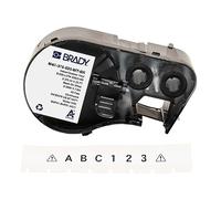 Brady Cinta de Etiquetas para Impresoras M410, M510, M511 - Etiquetas Industriales Autoadhesivas - Negro sobre Blanco (9,53 mm x 7,62 m) - M4C-375-595-WT-BK