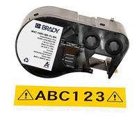 Brady Cinta de Etiquetas para Impresoras M410, M510, M511 - Etiquetas Industriales Autoadhesivas - Negro sobre Amarillo (25,4 mm x 7,62 m) - M4C-1000-595-YL-BK