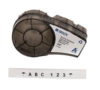 Brady M21-375-423 Cinta de poliéster permanente negro sobre blanco 9,53 mm x 6,40 m