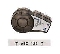 Brady Cinta de Poliéster para impresoras de etiquetas M211 y M210 - Etiquetas industriales multipropósito para entornos difíciles - Negro sobre blanco (12.7 mm x 6.4 m) - M21-500-423