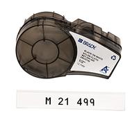 Brady Cinta de Tela de Nailon para Impresoras de Etiquetas M211 y M210 - Etiquetas Adhesivas de Nailon - Etiquetas Impermeable - Negro sobre Blanco (12.70 mm x 4.88 m) - M21-500-499