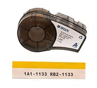 Brady M21-1250-427 Cinta de vinilo laminado negro sobre blanco 38,1 mm x 4,30 m