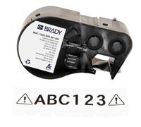 Brady M4C-1000-595-WT-BK cinta de vinilo negro sobre blanco 25,4 mm x 7,62 m