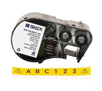 Brady Cinta de vinilo para impresoras de etiquetas BMP41/BMP51/BMP53/M511 - Etiquetas adhesivas - Negro sobre amarillo (12,70 mm (an) x 7,62 m (l)) - M4C-500-595-YL-BK
