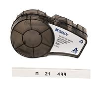 Brady Cinta de Tela de Nailon para Impresoras de Etiquetas M211 y M210 - Etiquetas Adhesivas de Nailon - Etiquetas Impermeable - Negro sobre Blanco (9.53mm x 4.88m) - M21-375-499