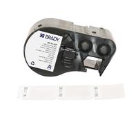 Brady M4-91-427 etiquetas de vinilo laminado negro sobre blanco/transparente 25,4 mm x 38,1 mm x 12,7 mm (original)