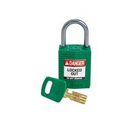 Brady CPT-GRN-25AL-KD Candado SafeKey, verde, 2.6 pulgadas de alto x 1.25 pulgadas de ancho x 0.75 pulgadas de profundidad