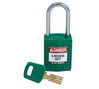 Brady CPT-GRN-38AL-KD Candado SafeKey, verde, 3 pulgadas de alto x 1.25 pulgadas de ancho x 0.75 pulgadas de profundidad