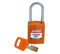 Brady CPT-ORG-38AL-KD Candado SafeKey, naranja, 3 pulgadas de alto x 1.25 pulgadas de ancho x 0.75 pulgadas de profundidad