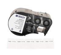 Brady M4-48-427 etiquetas de vinilo laminado negro sobre blanco/transparente 25,40 mm x 19,05 mm x 9,50 mm