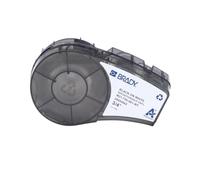 Brady Etiquetas de vinilo reposicionables de la serie M21 de 1,91 cm de ancho x 6,4 m de largo, BK/WH