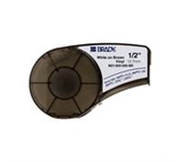 Brady M21-500-595-BR cinta de vinilo blanco sobre marrón 12,7 mm x 6,40 m