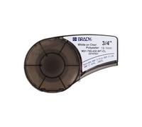 Brady M21-750-430-WT inta de poliéster blanco sobre transparente 19,1 mm x 6,40 m (original)