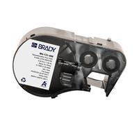 Brady M4-131-498 etiquetas de tejido de vinilo negro sobre blanco 25,4 mm x 12,7 mm