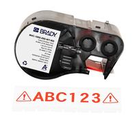 Brady M4C-1000-595-WT-RD cinta de vinilo roja sobre blanco 25,4 mm x 7,62 m