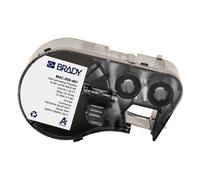 Brady M4C-500-461 etiquetas de poliéster laminado negro sobre blanco 12,7 mm x 7,62 m
