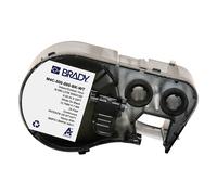 Brady M4C-500-595-BK-WT etiquetas de vinilo blanco sobre negro 12,70 mm x 7,62 m (original)