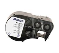Brady Cinta de Etiquetas Reflectante para Impresoras M410, M510 & M511 - Etiquetas Industriales Autoadhesivas de Alta Visibilidad - Negro sobre Blanco (19,05 mm x 6,10 m) - M4C-750-584