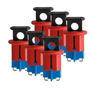 Brady Miniature Circuit Breaker Lockout Systems, 24.13mm x 41.7mm x 24.10mm x 13.72mm, PIS, Red, Pack of 6