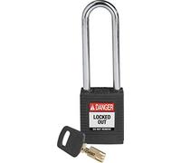 Brady SafeKey - Candado (nailon, 7,62 cm), color negro