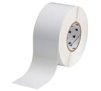 Brady THT-21-439 3 pulgadas de ancho x 300 pies de alto, B-439 vinilo permanente, acabado mate blanco etiqueta de impresora de transferencia térmica