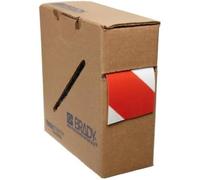 Brady Toughstripe - Cinta de rayas (50,80 mm x 30,48 m), color rojo y blanco