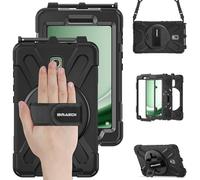BRAECN Funda para Samsung Galaxy Tab Active 5 /Tab Active 3-8 Pulgadas | Carcasa Rugosa con Soporte de Rotación de 360°, Correa de Mano/Hombro, Carcasa Antichoque para SM-X300/X306B/T570/T575
