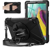BRAECNstock Funda para Galaxy Tab S5e de 10,5 pulgadas 2019 T720 T725, resistente a los golpes, con correa de muñeca giratoria de 360 grados, soporte y correa de hombro para tablet SM-T720 T725, color