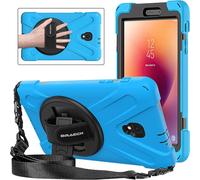 BRAECNstock Funda para Samsung Galaxy Tab A 8.0 2017 (SM-T380/T385) Funda protectora resistente a los golpes con correa de mano giratoria 360+cor