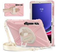 BRAECNstock Funda para Samsung Galaxy Tab S9 Plus de 124 pulgadas con portal pices, funda protectora a prueba de golpes, correa de mano giratoria