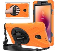BRAECNstock para Samsung Galaxy Tab A 8.0 (SM-T380/T385) Estuche resistente a los golpes con soporte giratorio 360 y correa de mano para el hombr