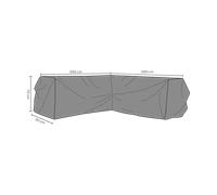 Brafab Funda protectora para Brafab sofá rinconera Negro 260 cm
