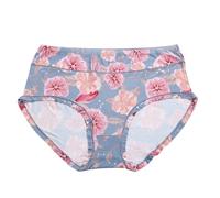 Braga Alta Floral elástica, Suave, Talle Medio, Ideal Curvas, Ropa Interior Mujer Cobertura