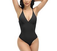 Braga Antirozaduras Muslos Sujetador Reductor Body Tanga Adelgazante Backless Body Shaper Deep V Neck Shaper Combinacion Interior Mujer Falda Janira Bragas Black M