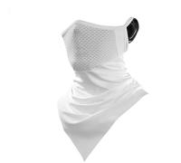 Braga Cuello Mascarilla de Verano for Hombre, pañuelo Ciclismo Cara Completa, Bandana con protección UV, Transpirable, Seda Helada, for Exteriores, for Colgar en Las Orejas(White)