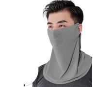 Braga Cuello Pañuelo for el Cuello Unisex con protección UV for Exteriores, for Deportes, a Prueba de Sol, Seda Helada, for, Protector Solar(Dark Gray)
