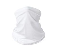 Braga Cuello Pañuelo mágico Deportivo for el Cuello de Motocicleta, máscara Montar a Caballo, protección Solar Seda Hielo for Exteriores, Primavera y Verano(White)