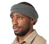 Braga Cuello Para Hombre Et Mujer, 2 IN 1 Bufanda Et Cinta Para Cabeza Más Cálido Orgánico Algodón Hecho En Japón Gris Oscuro