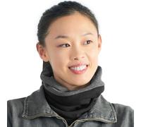 Braga Cuello Para Hombre Et Mujer, 2 IN 1 Bufanda Et Cinta Para Cabeza Más Cálido Orgánico Algodón Hecho En Japón Negro & Gris Oscuro