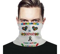Braga De Cabeza Ten Paciencia, Tengo Autismo. Cinta En Forma De Corazón. Fácil De Limpiar Bandana Lavable Head Wrap para Raves Trekking Deporte 2 Unidades