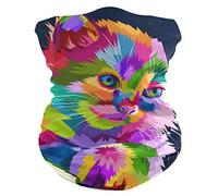 Braga De Cuello Adorable Gato Animal Colorido Bufanda Deportiva Protección UV Elastica Pañuelos Cabeza para Unisexo Pesca Caza 25X50 CM