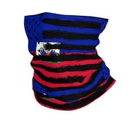 Braga De Cuello Bandera Haitiano-Estadounidense De Haití Lavable Cubrecuello Elástica Máscara para Aire Libre Hiking Running 2 Unidades
